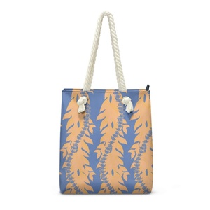 Bolso de Mano con Estampado de Hojas de Maile Hawaianas, Impresión Bajo Demanda, Dropshipping, Bolso de Playa con Asas de Cuerda, Bolso de Hombro Clásico y Moderno para Mujer - Product Image 1