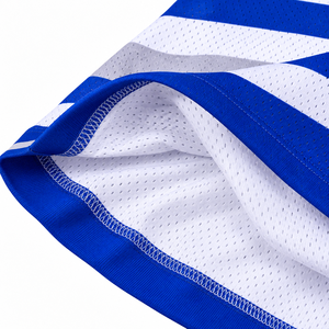 T-shirt de Fraternité Athlétique Rayé à Col Rond en Jersey Respirant 100% Coton 14 Mailles Blanc et Bleu Royal pour Hommes Phi Beta Sigma - Product Image 6