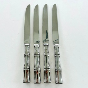 Ensemble de couteaux à beurre en acier inoxydable en gros, élégants couteaux de table argentés avec manche décoratif, vaisselle réutilisable pour hôtels - Product Image 5