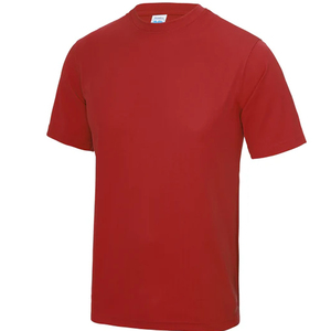 Custom Front Logo High Quality Sublimation Ready <b>Plain</b> <b>White</b> 100% Cotton Performance T Shirt - Product Image 1