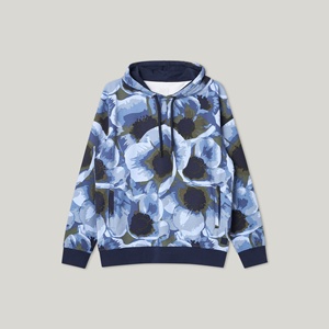 เสื้อฮู้ดพิมพ์ลายสำหรับผู้ชายเสื้อฮู้ดแบบสวมหัวพิมพ์ซับลิเมชันทำจากโพลีเอสเตอร์ - Product Image 3