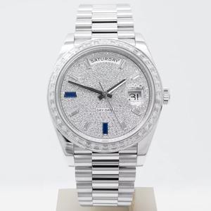 Montre pour homme de qualité export, style hip-hop, entièrement sertie de diamants, avec affichage de la date de haute qualité, pour les soirées, mouvement ETA. - Product Image 6