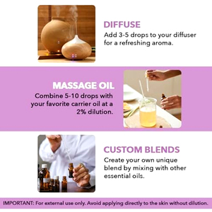 Huile essentielle de lavande 100% naturelle et biologique Homegu, 4 oz en vrac, pour diffuseur, soin de la peau et <span class=keywords><strong>massage</strong></span> aromatique - Product Image 6