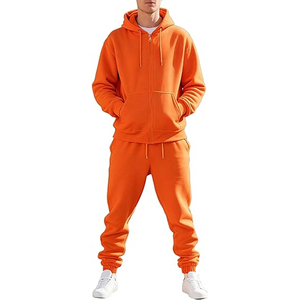 Mens Casual Sportswear Set Zip Hoodie and Elastic Waist Jogger Pants Athletic Running Outfit for <b>Comfort</b> - Product Image 1