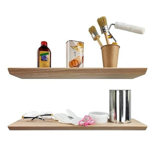 ชั้นวางของติดผนังไม้แกะสลักลายศิลป์ ชุด 2 ชิ้น สไตล์เรียบง่าย สำหรับห้องนั่งเล่น ห้องครัว สไตล์บ้านไร่ - Product Image 5