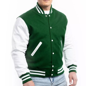 Chaquetas Versity de talla grande para hombre, venta al por mayor, chaquetas Varsiti en blanco, logotipo personalizado, letra lisa, chaqueta universitaria para hombre - Product Image 4