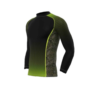 เสื้อแรชการ์ดแขนยาว ระบายอากาศ แห้งเร็ว ป้องกันแบคทีเรีย พิมพ์ลายด้วยเทคนิคการถ่ายเทความร้อน ผลิตจากโพลีเอสเตอร์และไนลอน สำหรับผู้ใหญ่ ใส่ได้ทั้งชายและหญิง - Product Image 1