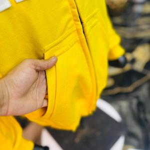 Sweat-shirts pour hommes à coupe ample, couleur personnalisée, style vintage, effet délavé à l'acide, avec fermeture éclair et lettres vieillies, prix de gros - Product Image 5