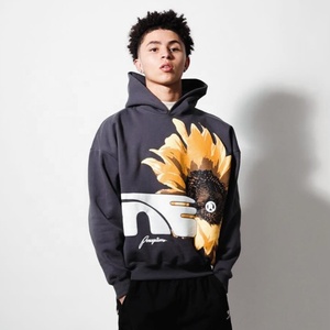 Sudaderas básicas de mezcla de algodón para hombre Sudaderas con capucha de entrenamiento de invierno de peso pesado - Product Image 2