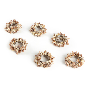 Servilletero de Metal hecho a mano indio Tiger Cowrie Shell Design para restaurante Hogar Cocina Mesa Comedor Fiesta - Product Image 4