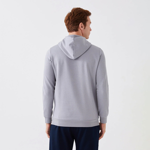 Sweat à capuche personnalisable 100 % coton pour homme, épais, uni, en polaire, imprimé sérigraphié, respirant et thermique - Product Image 3