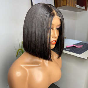 Impresionantes y lujosas extensiones de cabello humano brasileño recto con cutícula alineada de 8 pulgadas, extensiones de cabello crudo - Product Image 5