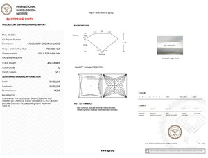 4,50 CT G VVS Certified HPHT Lab Grown Princess Cut Diamonds Excelente calidad VS2 Loose Real Jewelry de India IGI Certified - Product Image 2