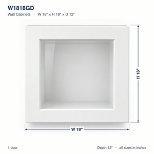 ตู้ติดผนังบานกระจกขนาด 18 x 18 นิ้ว สีขาว สไตล์เชคเกอร์ แบบ RTA ขายส่ง ผู้ผลิต OEM จากเวียดนาม - Product Image 6