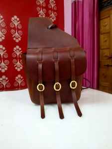 Sac de selle en cuir pour chevaux Sacs de selle en cuir véritable de qualité supérieure usinés à la main - Product Image 2