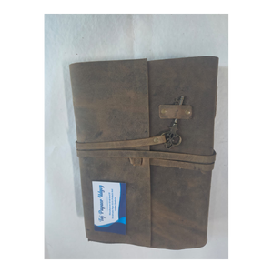 Handmade Pure Leather <b>Journal</b> with Key Deckle Edge Vintage Paper Premium Quality Leather Notebook Antique <b>Writing</b> Diary - Product Image 1