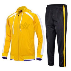 Men's Blue <b>White</b> Solid Hooded Tracksuit Set Full Zip Hoodie <b>Jogger</b> Pants Side Pockets Breathable 100% Cotton Quick Dry Winter - Product Image 3