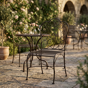 KHP <b>Victorian</b> Wrought Iron Garden Chair Weather Resistant Outdoor Furniture 1-Seater Customizable Made in Vietnam - Product Image 4