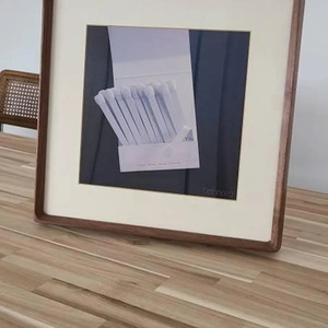 Cadre photo en bois massif à mortaise et tenon, pour décoration intérieure, avec coins arrondis, pour table pivotante - Product Image 2