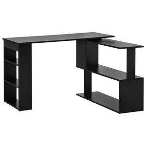 Scrivania Ergonomica Regolabile in Altezza per Ufficio/Gaming con Libreria in Acciaio Inossidabile e Legno (MDF) - Product Image 2