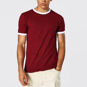 Camiseta Ringer de Alta Calidad con Logotipo Frontal, Cuello Redondo, Manga Corta, Corte Regular, 220 Gramos, 100% Algodón, Antiencogimiento, Unisex para Hombre - Product Image 3