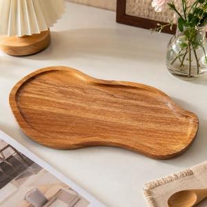 Bandeja de Servir Rectangular Moderna de Lujo Hecha a Mano de Madera de Acacia, Decoración para Mesa de Centro y Cocina, Apta para Lavavajillas, Gran Capacidad - Product Image 5