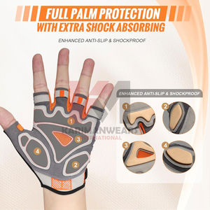 Guantes de Ciclismo de Carretera para Hombre, Transpirables, Antideslizantes, sin Dedos, con Acolchado de Gel Absorbente de Impactos, Ligeros - Product Image 4