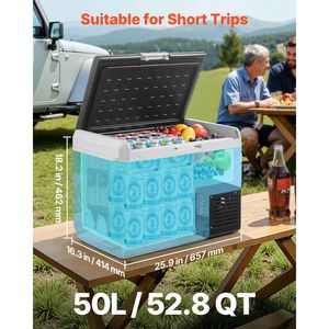 Frigorifero Portatile per Auto 12/24V DC 52.8QT/50L con Temperatura Regolabile fino a 468°F, Spina EU - Product Image 2