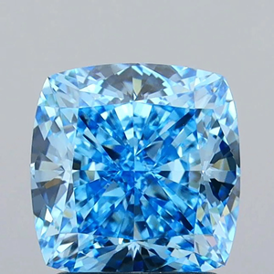 Diamante azul de corte cojín, cultivado en laboratorio, para la fabricación de joyas. - Product Image 2