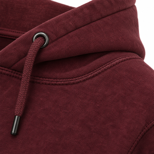 Premium Custom <b>Burgundy</b> Acid Wash Rhinestone <b>Hoodie</b> <b>Men</b> Regular Fit Pullover Cotton Fleece Streetwear Pocket Anti-Wrinkle Winter - Product Image 5