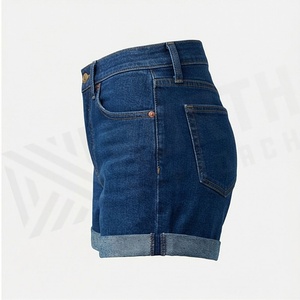 Shorts en jean décontractés d'été pour femme, déchirés, patchwork, poches, taille basse, anti-plis, tendance mode - Product Image 3