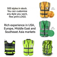 Échantillon le plus demandé 1 pièce MOQ Gilet de sécurité haute visibilité personnalisé avec logo imprimé pour hommes et femmes Commandez maintenant
