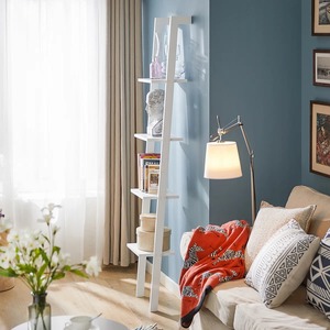 Estante de escalera de metal blanco de estilo moderno, perfecto para exhibir esculturas, decoración, sala de estar, dormitorio y oficina, estante de almacenamiento artístico. - Product Image 4