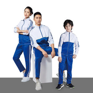 Survêtement de sport noir et gris, fermeture éclair, 100% coton, écologique, unisexe - Product Image 5