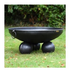 Brasero Redondo Grande de Metal Negro con Cubierta, Decoración de Jardín, Brasero con Soporte, Brasero para Leña para Fiestas - Product Image 5