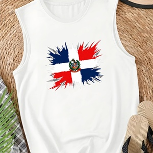 Conception du drapeau de la République dominicaine Gilet décontracté pour femme - Product Image 2