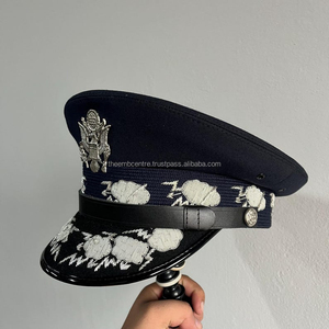 High Quality Multi-Color Officer <b>Cap</b> Unisex Wool -<b>Cap</b> with High Quality Fabric Adjustable Officer Hats - Product Image 2