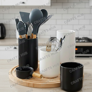 Soporte y Estantes de Almacenamiento de Cerámica Clásicos de un Solo Nivel para Macetas - Product Image 4
