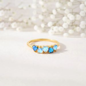 Heart Shape Moonstone Labradorite <b>Ring</b> <b>Dainty</b> Celestial Promise <b>Ring</b> 925 Sterling Silver 18K Gold Filled Stackable Gemstone <b>Ring</b> - Product Image 3