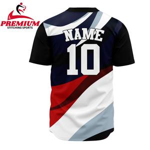Camiseta de Béisbol Estampada de Alta Calidad al por Mayor, 100% Poliéster, Transpirable, Absorbe la Humedad, para Hombre, Logotipo Personalizado, Servicio OEM - Product Image 3