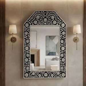 Luxury Handcrafted Natural Horn And Bone Inlay Square <b>Mosaic</b> Photo Frame Elegant Modern Decorative Picture Frame Wall <b>Mirror</b> - Product Image 6