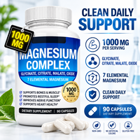 Complexe de glycinate de magnésium avec citrate, malate et oxyde – Flacon de 90 capsules – Complément nutritionnel minéral – Vente en gros – Marque privée – OEM ODM