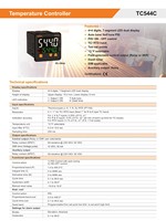 Regolatore di Temperatura Selec TC544C con Display a 4 Cifre Dual Bright (Bianco+Verde), Doppio Punto di Impostazione, Comunicazione RS485, 240V