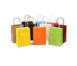 Custom Printed Logo White Kraft <b>Paper</b> <b>Packaging</b> Bag for Jewelry Cosmetics Shoes Clothing with Gift Shopping Handle - Product Image 2