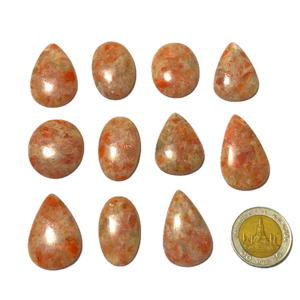 Pierre de soleil naturelle en vrac, cabochon, pour la fabrication de bijoux (pendentifs, bagues, bracelets), destiné aux métallistes et argentiers - Product Image 1