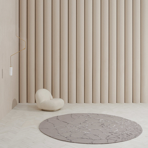 Luxury Hand Tufted New Zealand Wool <b>Round</b> Stone Texture Area Rug Modern Abstract <b>Carpet</b> Custom Manufacturer Factory - Product Image 3