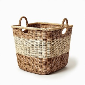 Panier en jonc de mer tressé à la main de grande capacité, conçu pour une utilisation durable et pour les besoins d'organisation domestique quotidiens - Product Image 4