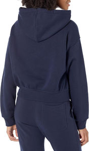 Hoodies courts à épaules tombantes pour femmes avec impression personnalisée pour la gym et l'entraînement, manches longues, coupe ample, pour l'hiver - Product Image 2