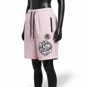 Shorts cortavientos para mujer, ligeros, de tela de poliéster tejida, con paneles laterales de malla, logotipo personalizado con transferencia térmica. - Product Image 4