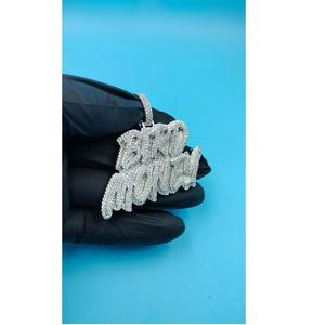 Colgante de Plata de Ley con Moissanita, Joyería de Moda Urbana de Lujo para Uso Diario, para Hombres y Mujeres - Product Image 5